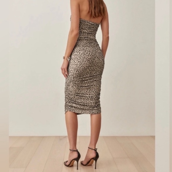 New with tags Reformation Shea Cheetah Dress in Taupe  XS - Picture 14 of 15